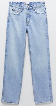 Zara blue straight leg jeans