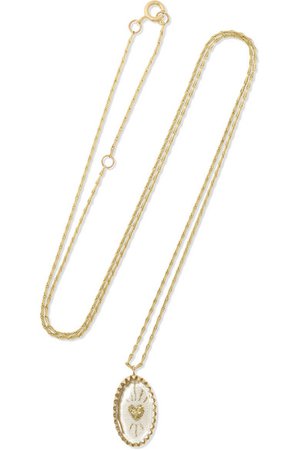 Pascale Monvoisin | Blossom N°3 9-karat gold, cotton and glass necklace | NET-A-PORTER.COM