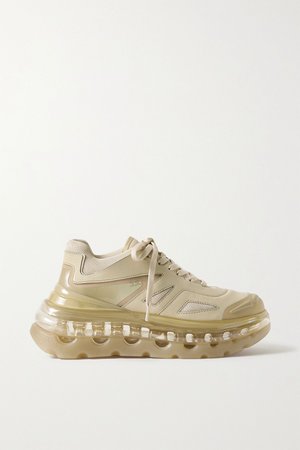 Sand Bump Air faux leather, mesh and neoprene sneakers | Shoes 53045 | NET-A-PORTER