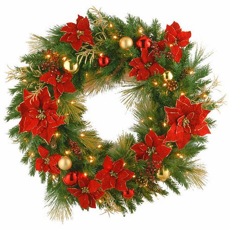National Tree Co. 36in Home Spun Indoor/Outdoor Christmas Wreath