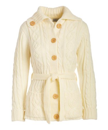 womens cable knit belted cardigan - Google Search