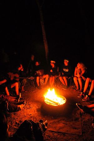 camping with friends