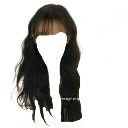 Gemini Kpop dark brown bang hair