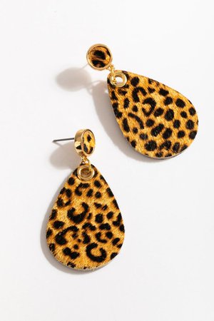 Jayla Cheetah Teardrop Earrings | francesca's