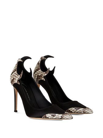 Shop Giuseppe Zanotti Nyco satin pumps with Express Delivery - FARFETCH
