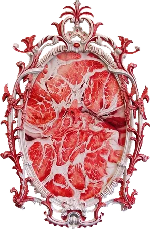 mirror raw meat