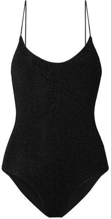 Oséree - Lumière Stretch-lurex Swimsuit - Black