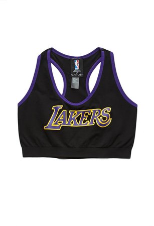 Forever 21 Women's Black Los Angeles Lakers Sports Bra