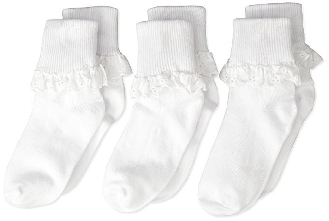 Amazon.com: Jefferies Socks Big Girls' Eyelet Lace Socks (Pack of 3): Clothing