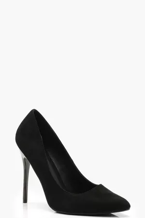 Wide Fit Stiletto Heel Court Shoes | boohoo black