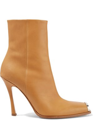 CALVIN KLEIN 205W39NYC | Wilamiona metal-trimmed leather ankle boots | NET-A-PORTER.COM