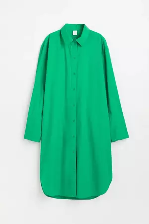 Shirt Dress - Green - Ladies | H&M CA