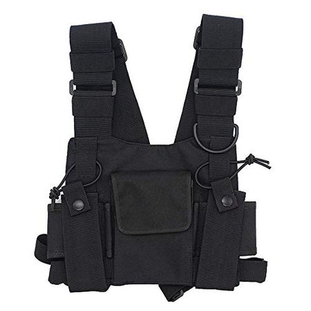 Goglor Radio Chest Harness, Wireless Strategy Vest Walkie Talkie Holster Vest Rig For Two Way Radio Black: Amazon.co.uk: Sports & Outdoors