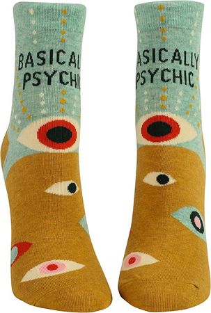 Amazon.com: Blue Q Women's Ankle Socks ~ Basically Psychic. Third eye, knowing eye, evil eye motiff. (fit shoe size 5-10) : Clothing, Shoes & Jewelry