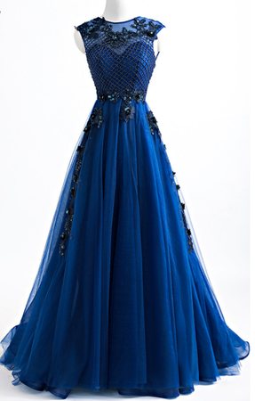 Royal Blue For The New Arrival Outdoor Wedding Dress, Evening Dress Long Open Gauze Edge ACTS The Ro on Luulla