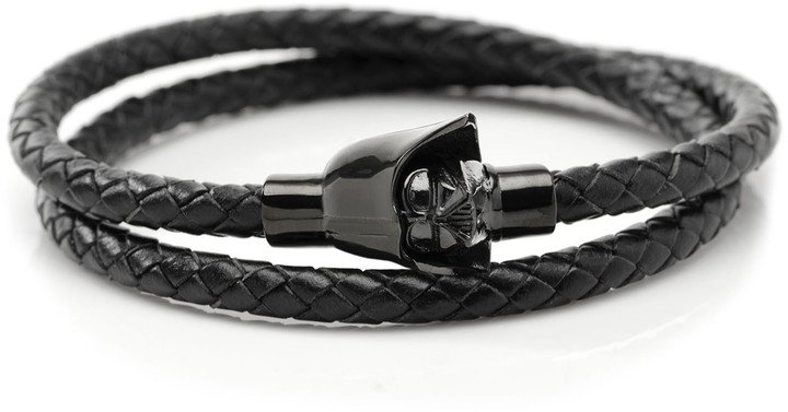 Star Wars(TM) Darth Vader Braided Leather Wrap Bracelet