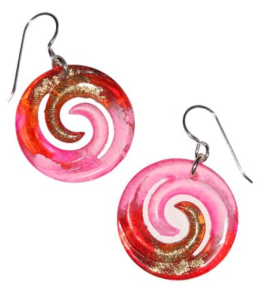 pink earrings