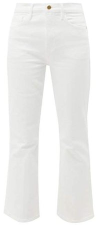 Le Sylvie Kick Flare Cropped Jeans - Womens - White
