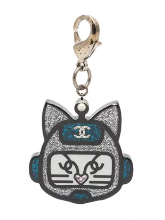 CHANEL Pre-Owned 2017 Emoji Monogram Cat Bag Charm - Farfetch