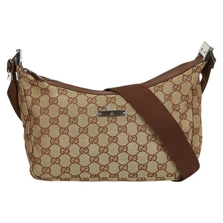 Gucci Brown Guccissima Jacquard Crossbody Bag For Sale at 1stdibs