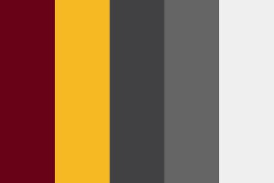 burgundy red yellow grey color palette