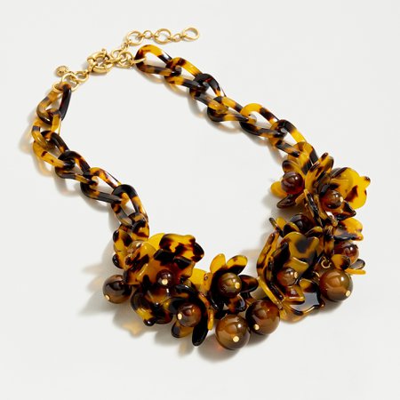 J.Crew: Acetate Blooming Necklace In Tortoise For Women