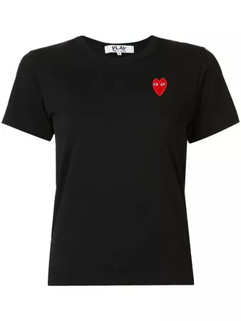 Comme Des Garçons Play Camiseta Com Bordado De Coração - Farfetch