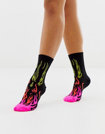 ASOS DESIGN flame ankle socks | ASOS