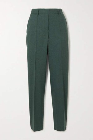 Francisco Wool Tapered Pants - Dark green