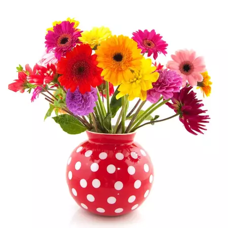 Colorful Flower Bouquet Arrangement in Vase Stock Photo - Image of nature, floral: 25402976
