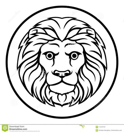 Leo Lion Horoscope Zodiac Sign Stock Vector - Illustration of background, circular: 113127721