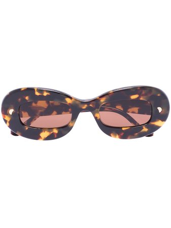 Nanushka Tortoiseshell round-frame Sunglasses - Farfetch