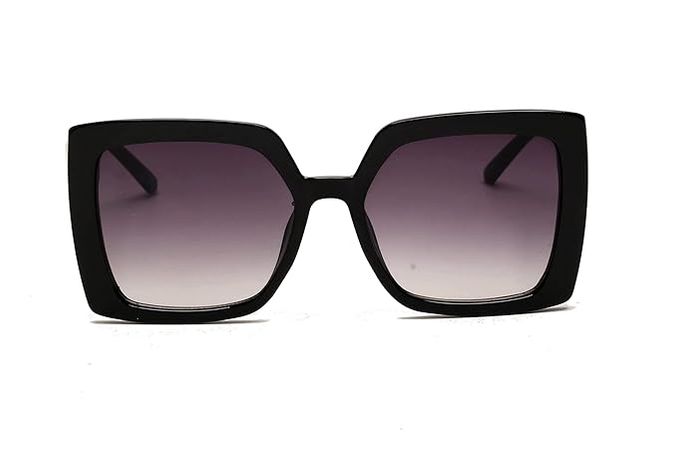 Buy ELEGANTE Jewel-Detail Frames Square Oversized Polarization Sunglasses For Women (Black) at Amazon.in