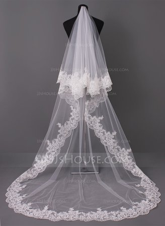 Bridal Veils With Applique