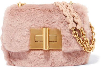 Natalia Mini Faux Fur Shoulder Bag - Pink