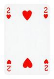 Playing Card Two Of Hearts Isolated On White Stock Image - Image of black, icon: 132849381