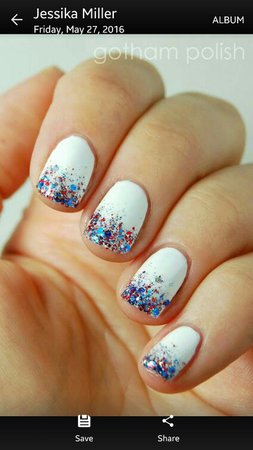 red blue nails - Google Search