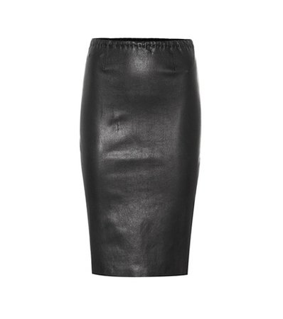 Gilda leather pencil skirt