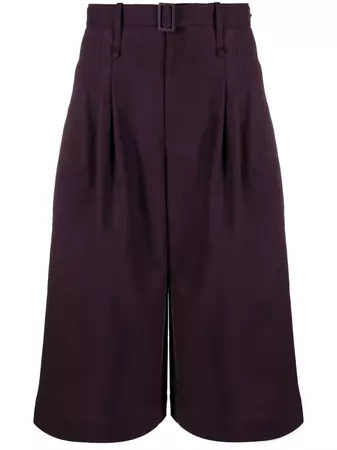 Issey Miyake high-rise box-pleated Culottes