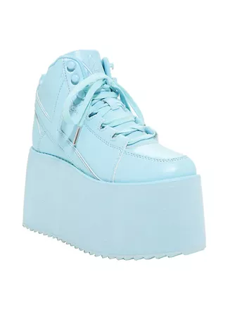 YRU Qozmo Hi-Blue Platform Sneakers