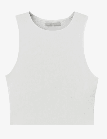 pull and bear white tank