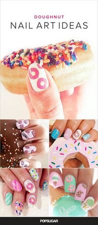 doughnut print nails