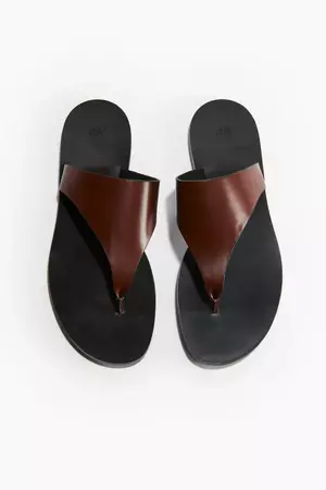 Sandals - No heel -Brown -Ladies | H&M US