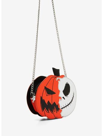 The Nightmare Before Christmas Jack Pumpkin Split Crossbody Bag | Hot Topic