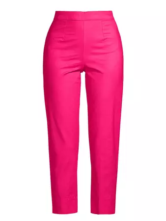 Shop Frances Valentine Lucy Stretch Cotton Straight Crop Pants | Saks Fifth Avenue
