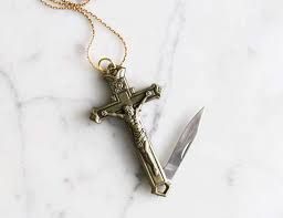 cross knife necklace - Google Search