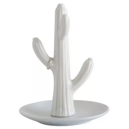 Porcelain Cactus Jewelry Holder - White - 3R Studios : Target