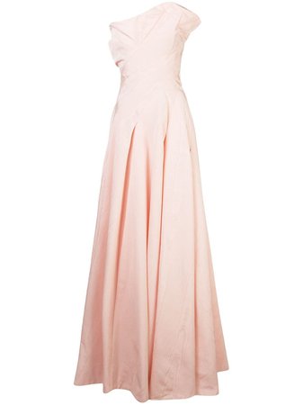Oscar De La Renta Strapless Flared Gown | Farfetch.com
