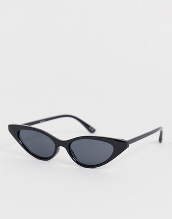ASOS DESIGN cat eye sunglasses in black with smoke lens | ASOS