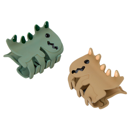 Claire's Green & Brown Dinosaur Hair Claws - 2 Pack